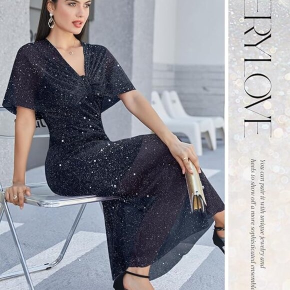 Cocktail Evening Gown Wedding Dresses with Shawl Navy - Picture 4 of 6